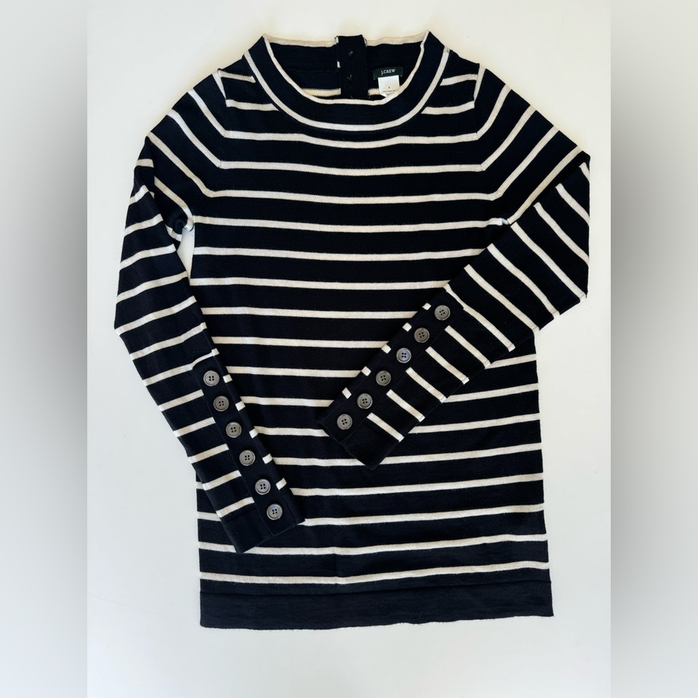 J.Crew striped merino wool sweater